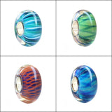 925 Sterling Silver Charm Bead for Bracelet Bangle Jewelry DIY 6 Colors