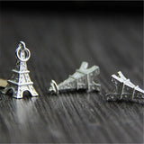 925 Sterling Silver Tower Charm for Bracelet Necklace DIY Pendant
