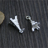 925 Sterling Silver Tower Charm for Bracelet Necklace DIY Pendant