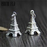 925 Sterling Silver Tower Charm for Bracelet Necklace DIY Pendant