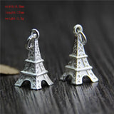 925 Sterling Silver Tower Charm for Bracelet Necklace DIY Pendant