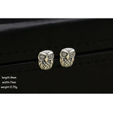 Emith Fla Owl Shaped 925 Silver Ear Studs Earrings