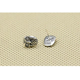 Emith Fla Owl Shaped 925 Silver Ear Studs Earrings