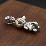 Emith Fla 925 Sterling Silver Cat Eat Fish Pendant