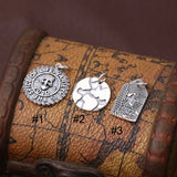 Emith Fla 925 Sterling Silver Necklace Pendants Ethnic Vintage Round Pendants