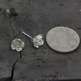 Emith Fla 925 Silver Flower Buds Stud Earrings for Women