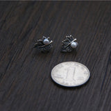 Emith Fla Maple Leaf Silver Stud Earrings for Women