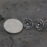 Emith Fla 925 Sterling Sliver Rose Flower Stud Earring
