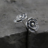 Emith Fla 925 Sterling Sliver Rose Flower Stud Earring