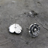 Emith Fla 925 Sterling Sliver Rose Flower Stud Earring
