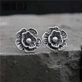Emith Fla 925 Sterling Sliver Rose Flower Stud Earring