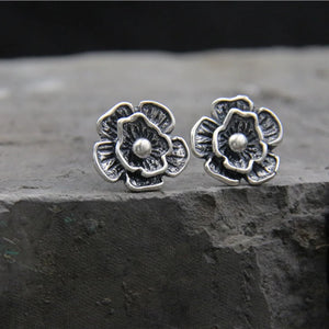 Emith Fla 925 Sterling Sliver Rose Flower Stud Earring