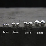 Emith Fla 925 Sterling Silver Ball Stud Earrings for Women