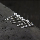 Emith Fla 925 Sterling Silver Ball Stud Earrings for Women