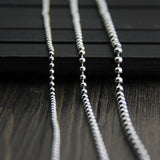 925 Sterling Silver Round Ball Link Chain Necklace 2.5mm Thickness