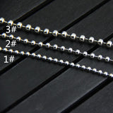 925 Sterling Silver Round Ball Link Chain Necklace 2.5mm Thickness