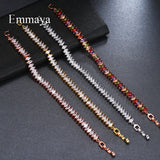 Leaf-Shape CZ Wedding Bracelet for Women Party Gift