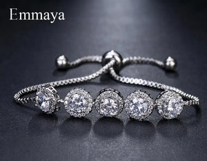 AAA Cubic Zirconia Roundel Bracelet - Wedding Party Jewelry