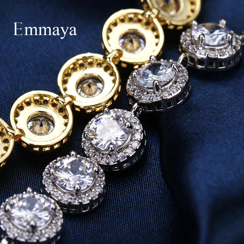 AAA Cubic Zirconia Roundel Bracelet - Wedding Party Jewelry