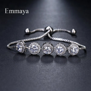 AAA Cubic Zirconia Roundel Bracelet - Wedding Party Jewelry