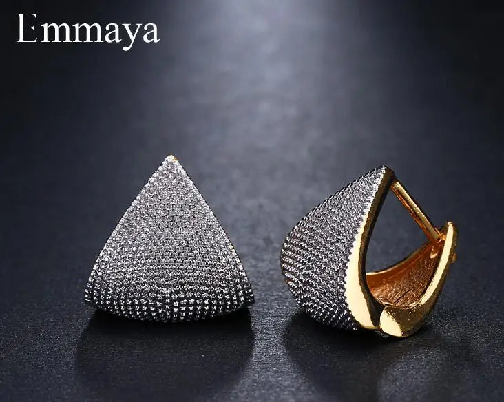 Two Tone Geometric Jewelry Earrings For Woman Wedding Party Gift