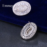 Classic Round Cubic Zircon Earrings for Women