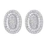 Classic Round Cubic Zircon Earrings for Women