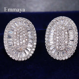 Classic Round Cubic Zircon Earrings for Women