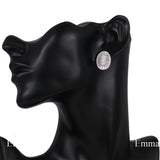 Classic Round Cubic Zircon Earrings for Women