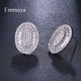 Classic Round Cubic Zircon Earrings for Women