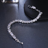 Zircon Charm Bracelet Bangle Crystal Strand Bracelet For Women Wedding