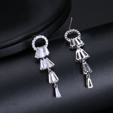 Zircon Stud Earrings for Women Girls