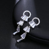 Zircon Stud Earrings for Women Girls