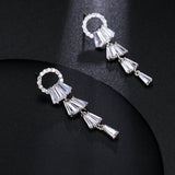 Zircon Stud Earrings for Women Girls