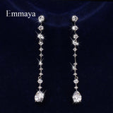Cubic Zircon Long Shape Earrings for Women