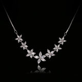 Colorful Flower Zircon Necklace for Women