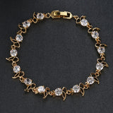 Purple Crystal Bracelet Zircon Bangles Wedding Bracelet