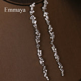 Modern Cubic Zircon Long Earrings for Women