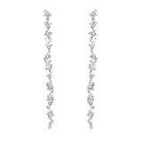 Modern Cubic Zircon Long Earrings for Women