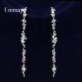Modern Cubic Zircon Long Earrings for Women