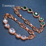 Green Charm Bracelet Jewelry for Female Party Gift