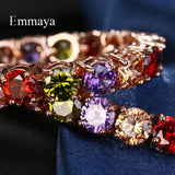 Multicolor Zircon Rome Bride Wedding Bracelet & Bangles CZ Tennis Bracelet