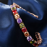Multicolor Zircon Rome Bride Wedding Bracelet & Bangles CZ Tennis Bracelet
