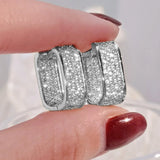 Cubic Zircon Earring Three Colors Choice Elegant Wedding Party Jewelry