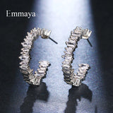 Zirconia Earrings in Punk Modern Style