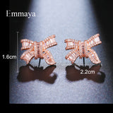 Bow Stud Earrings Fancy Zirconia Jewelry