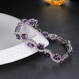 Purple Zircon Bangle Bracelets for Women