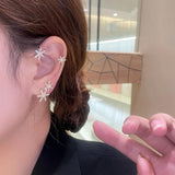 Zircon Butterfly Ear Cuff Earrings for Women Girls
