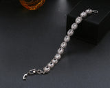 Elegant Oval Zircon Bracelet for Women Wedding