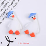 Cartoon Duck Resin Ornaments for DIY Crafts and Decor